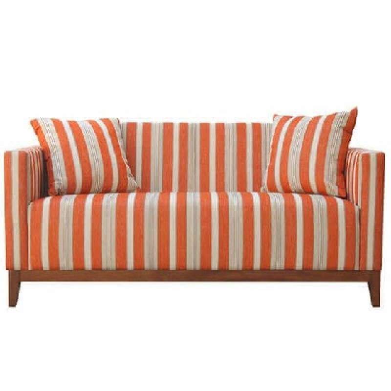 Sofa nỉ kẻ cam